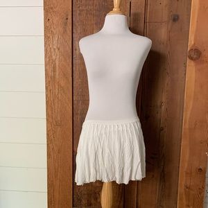 Urban Outfitters White Pleated Raw Tennis Skirt M